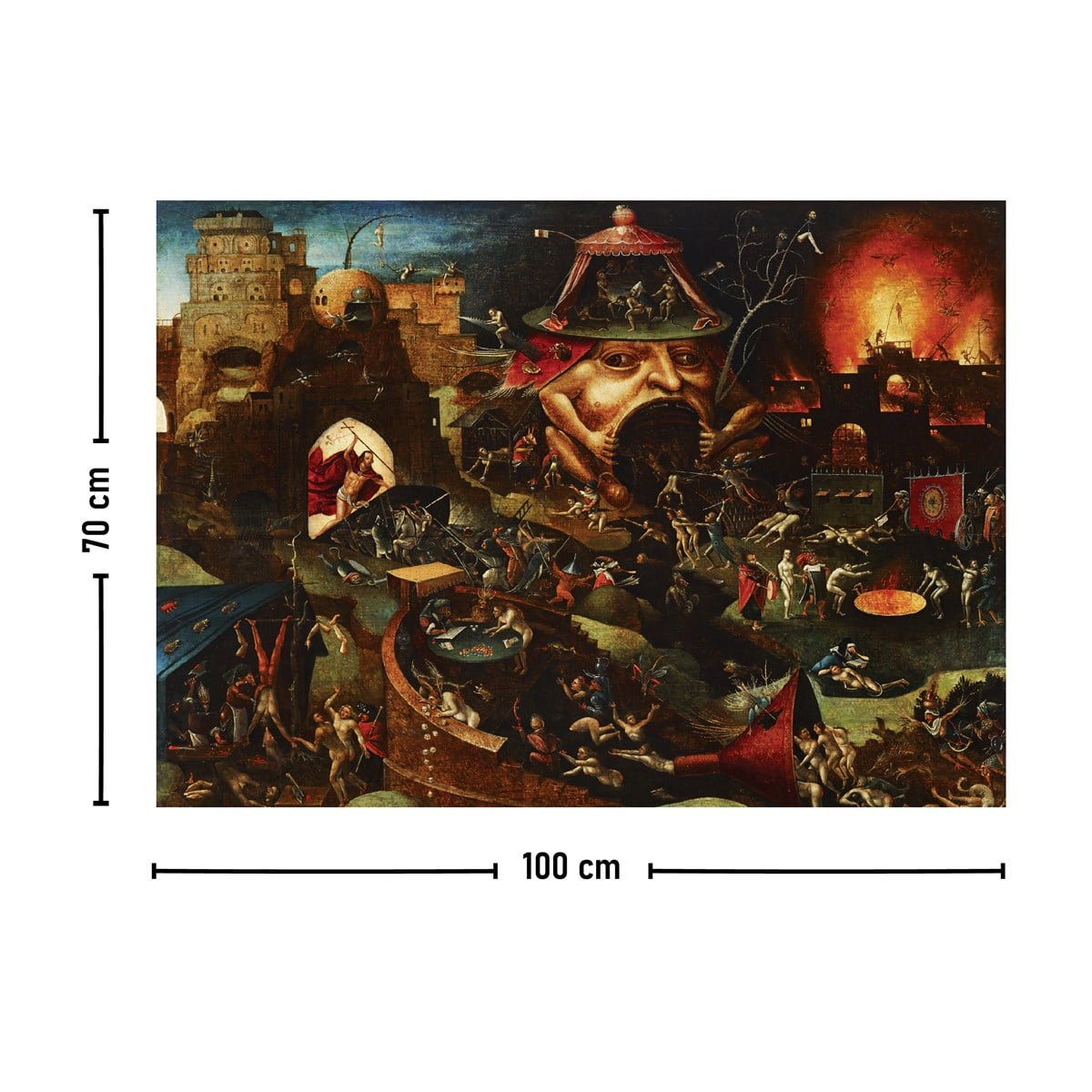 Vagonik Hieronymus Bosch Kabus Duvar Örtüsü Halısı 70x100, 100x140 Cm
