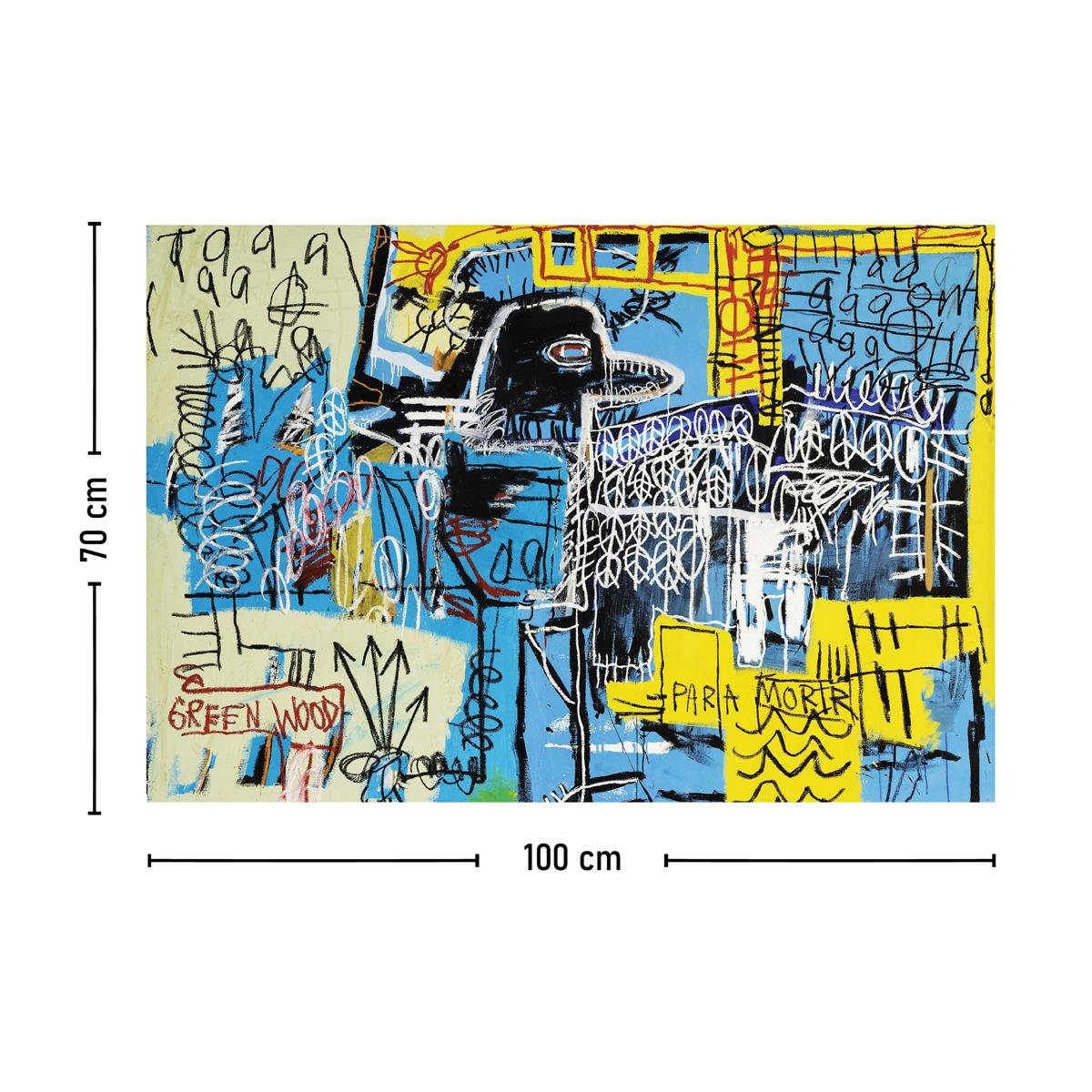 Vagonik Jean-michel Basquiat Bird On Money 1981 Duvar Örtüsü Halısı 140x100 Cm-70x100 Cm