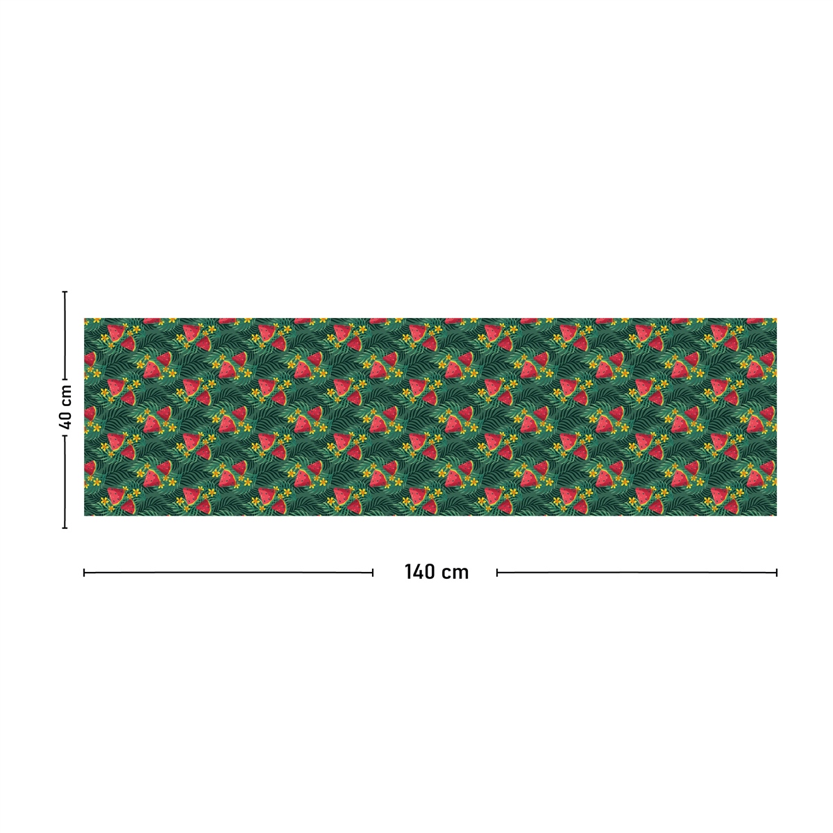 Vagonik Karpuz Desenli Dijital Baskılı Runner 140x40 cm