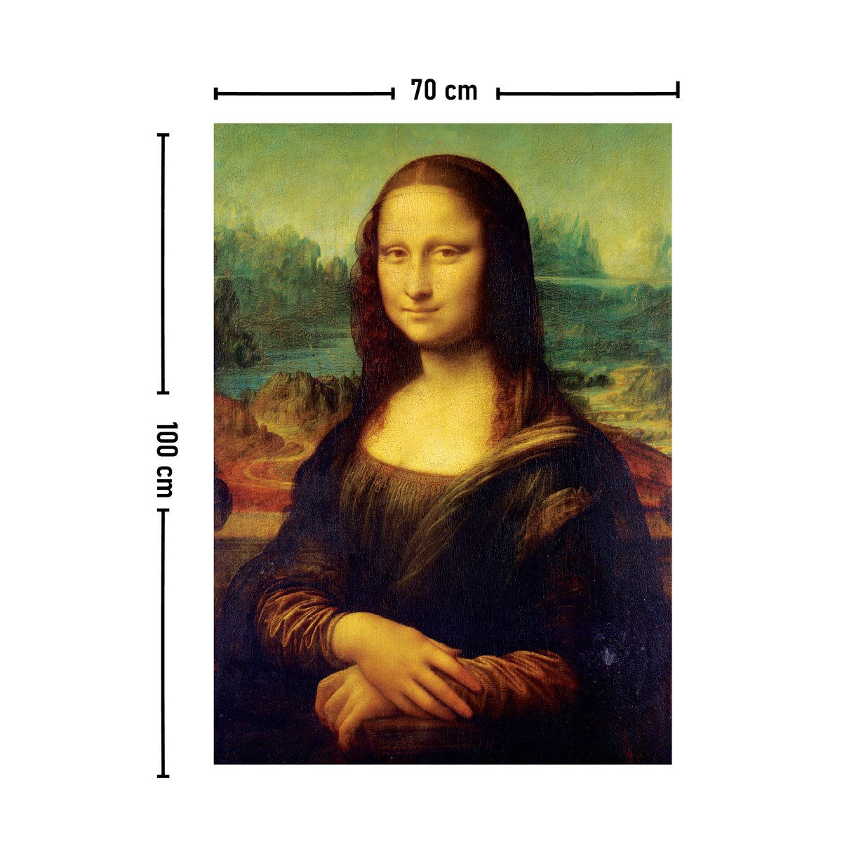Vagonik Leonardo Da Vinci Mona Lisa Duvar Örtüsü Halısı 140x100 Cm-70x100 Cm