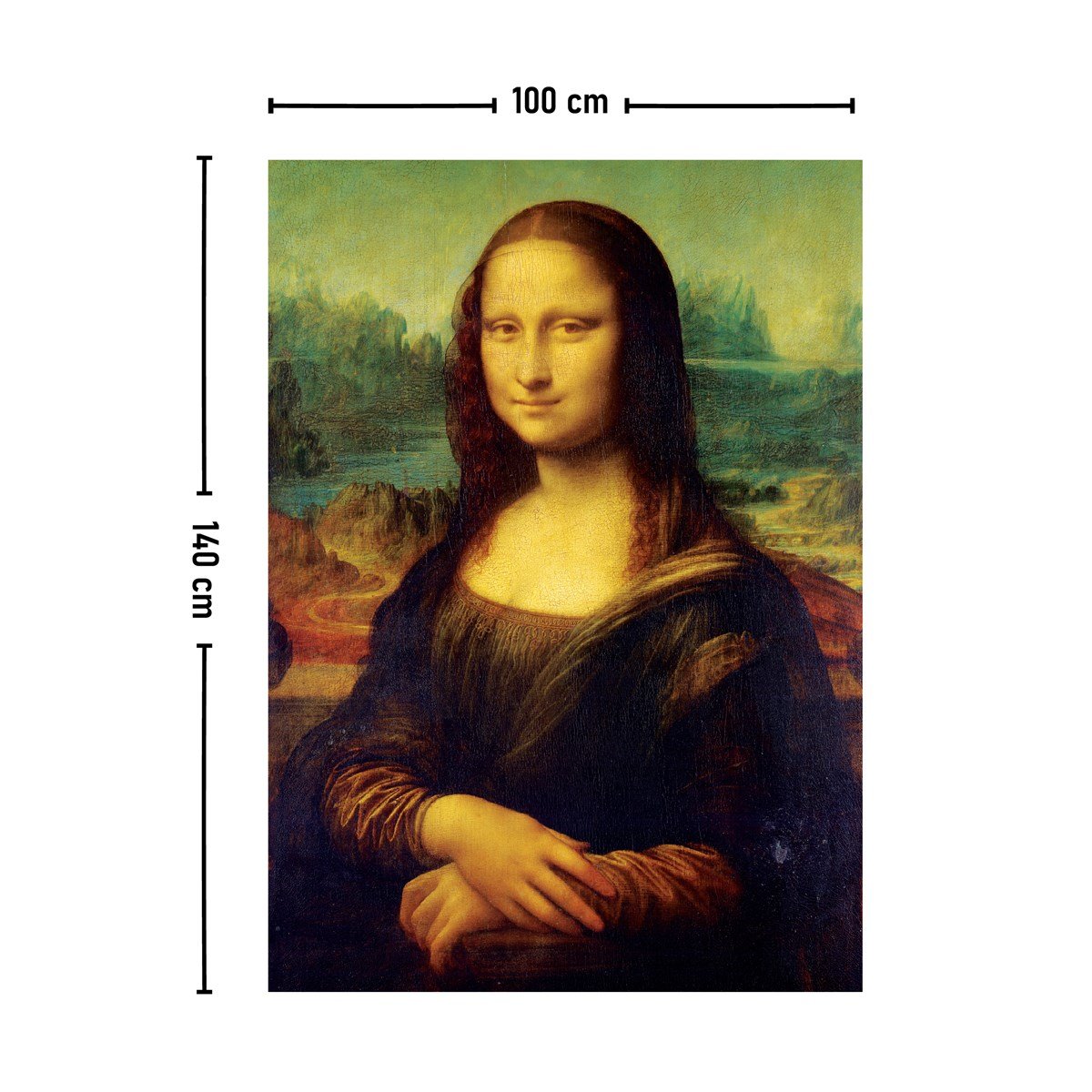 Vagonik Leonardo Da Vinci Mona Lisa Duvar Örtüsü Halısı 140x100 Cm-70x100 Cm