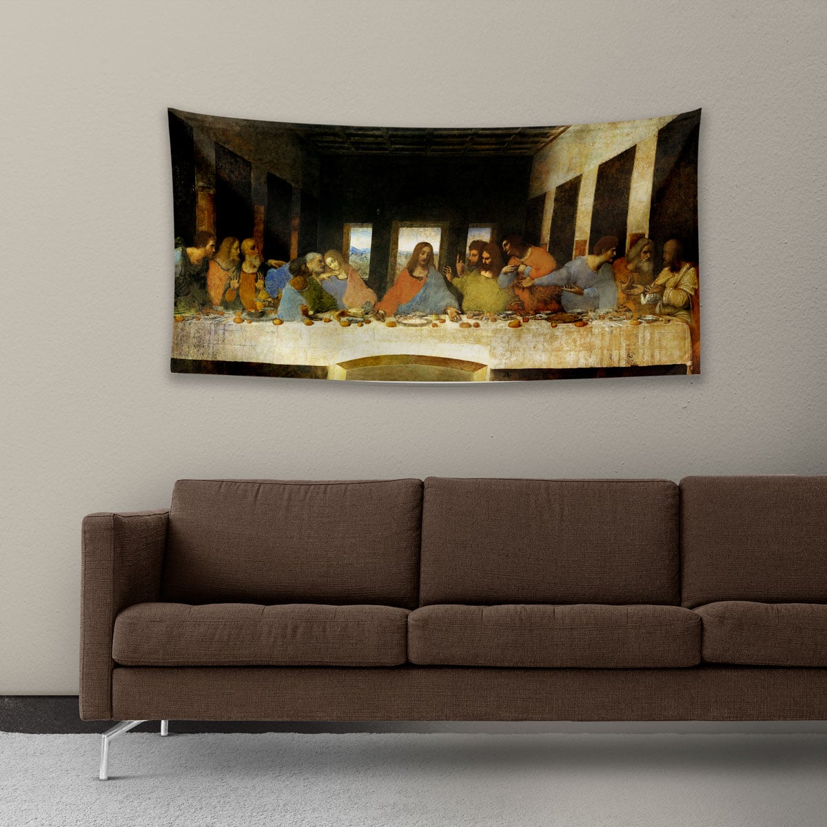 Vagonik  Leonardo da Vinci Son Akşam Yemeği Duvar Örtüsü Halısı 70x140 Cm