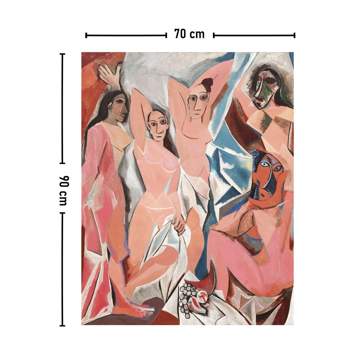 Vagonik Pablo Picasso Avignonlu Kızlar Duvar Örtüsü Halısı 70x90 Cm