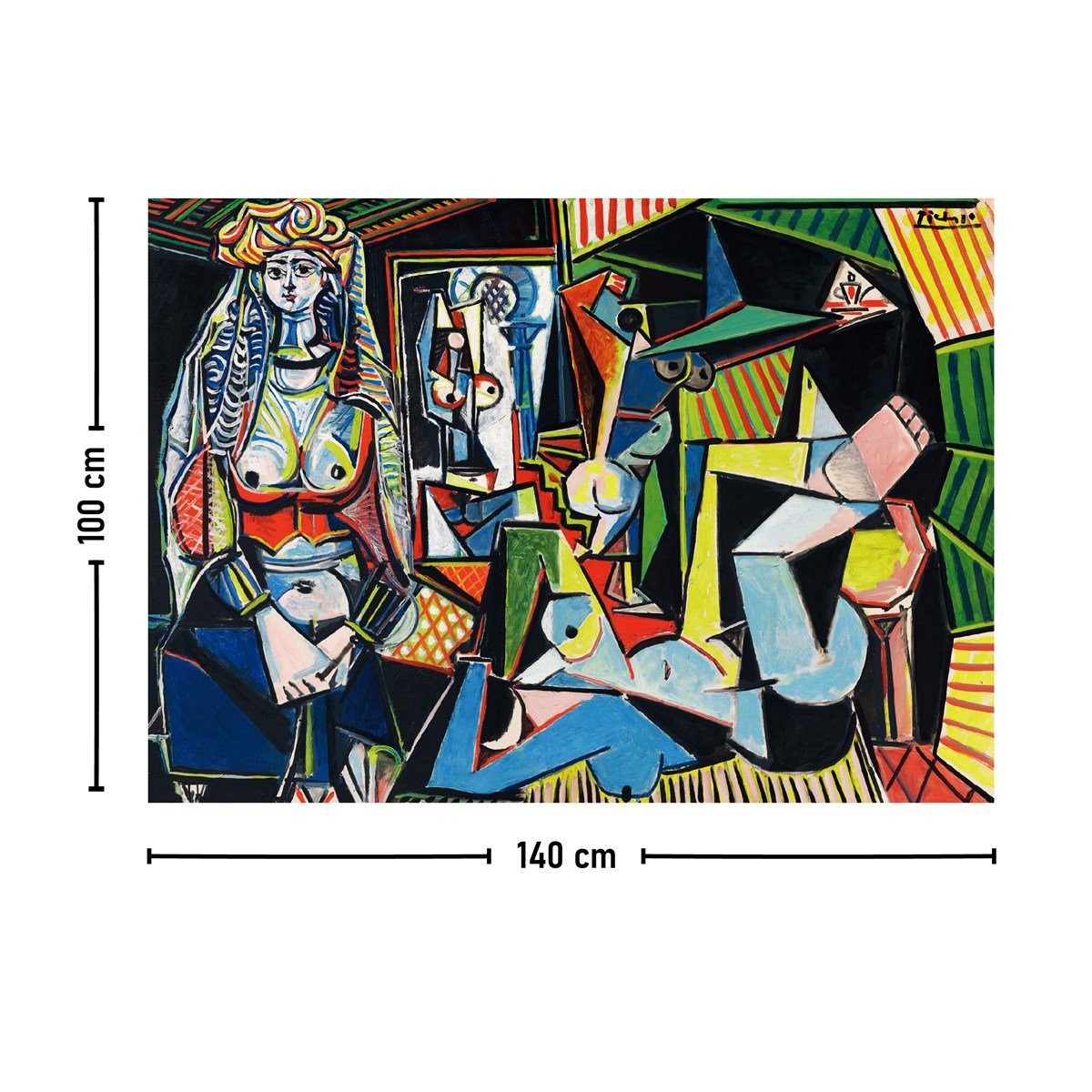 Vagonik Pablo Picasso Cezayirli Kadınlar Duvar Örtüsü Halısı 140x100 Cm-70x100 Cm