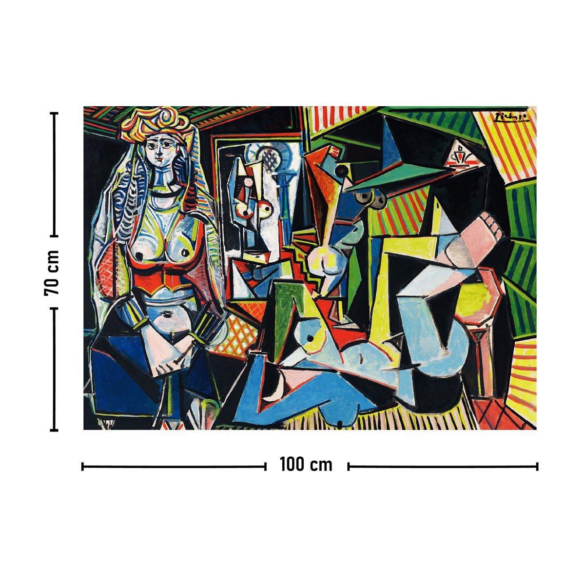 Vagonik Pablo Picasso Cezayirli Kadınlar Duvar Örtüsü Halısı 140x100 Cm-70x100 Cm