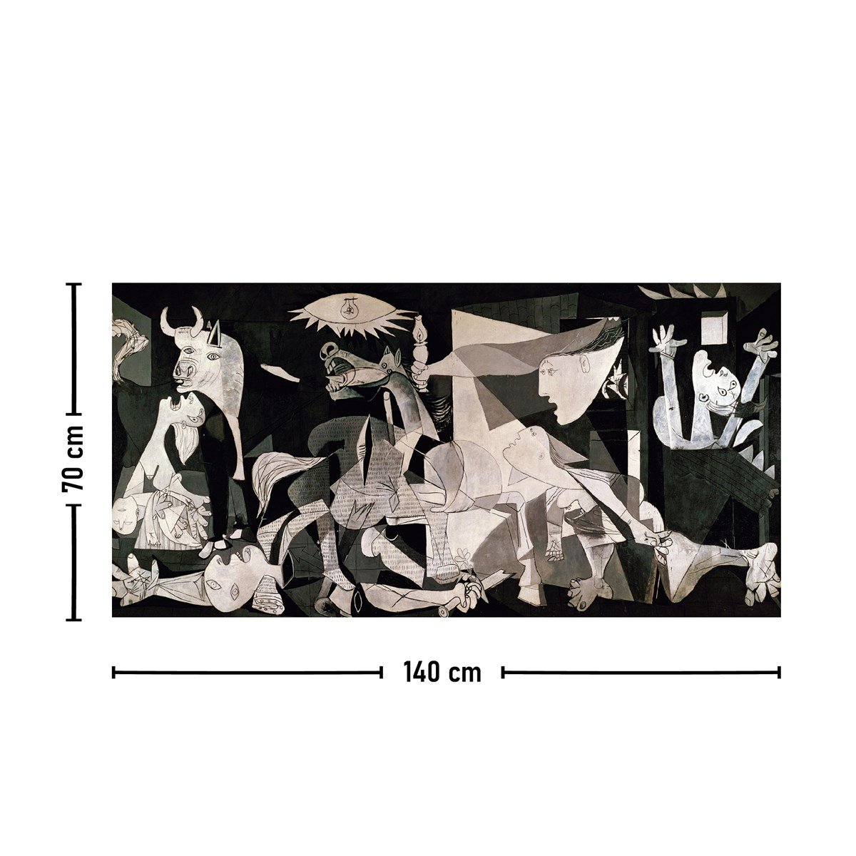 Vagonik Pablo Picasso Guernica Duvar Örtüsü Halısı 70x140 Cm