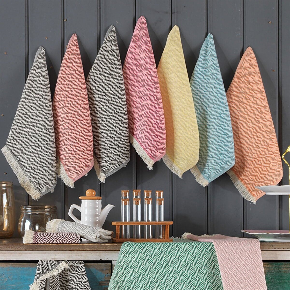 Vagonik Peşkir 30x50 Cm El Havlu Seti %100 Pamuklu