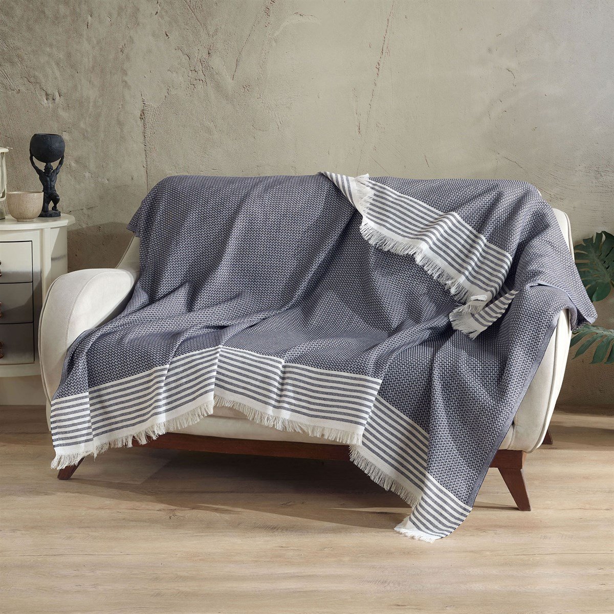 Vagonik Royal Sık Dokuma 170x210 Koltuk Örtüsü- Lacivert