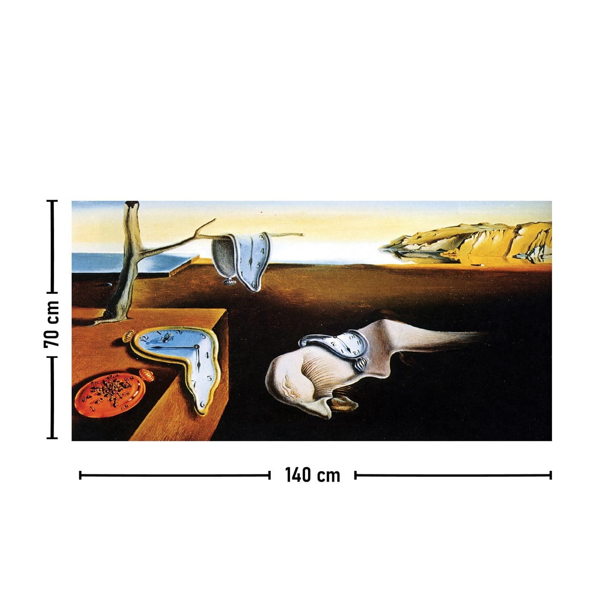 Vagonik Salvador Dali Belleğin Azmi Duvar Örtüsü Halısı 70x140 Cm