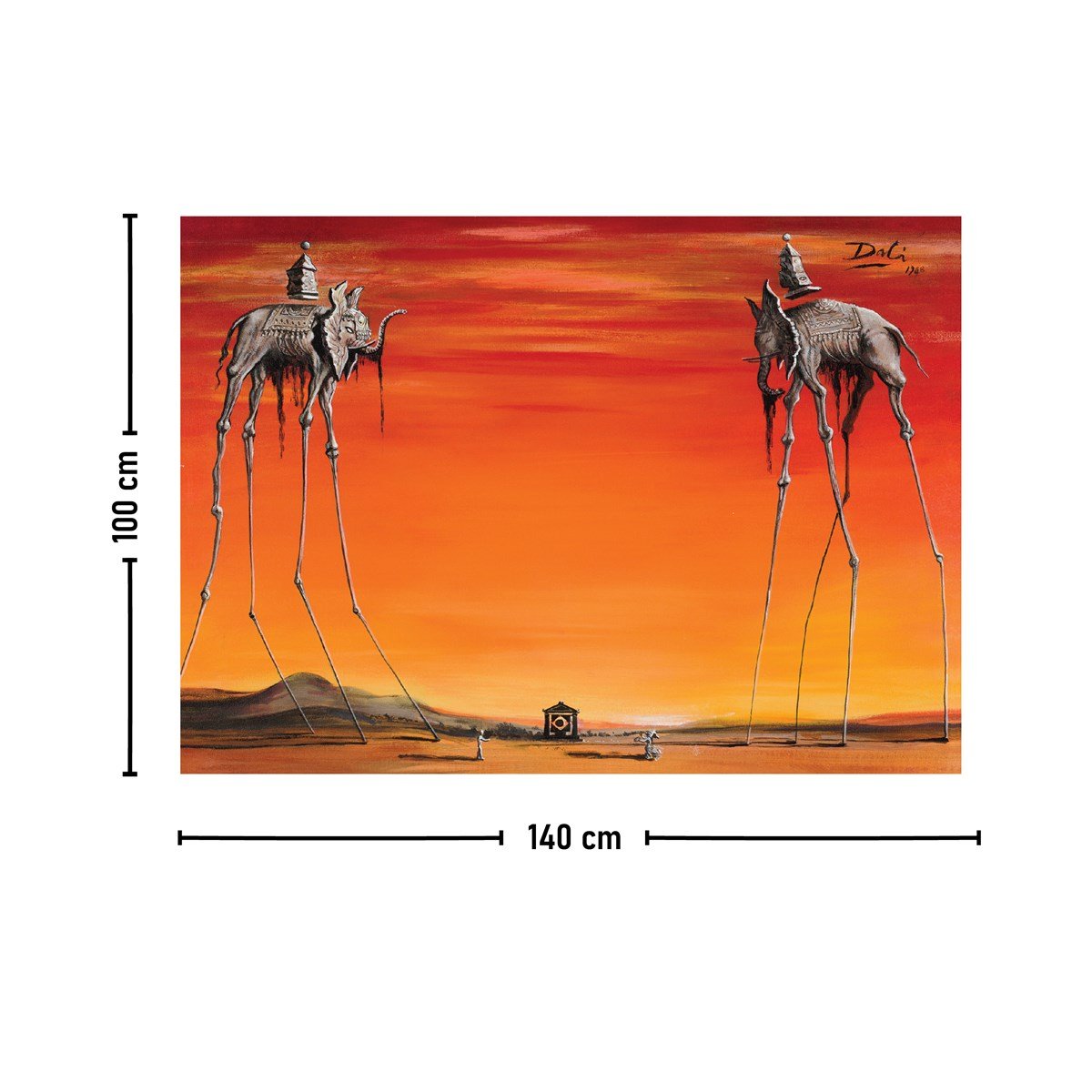 Vagonik Salvador Dali Filler Duvar Örtüsü Halısı 140x100 Cm-70x100 Cm