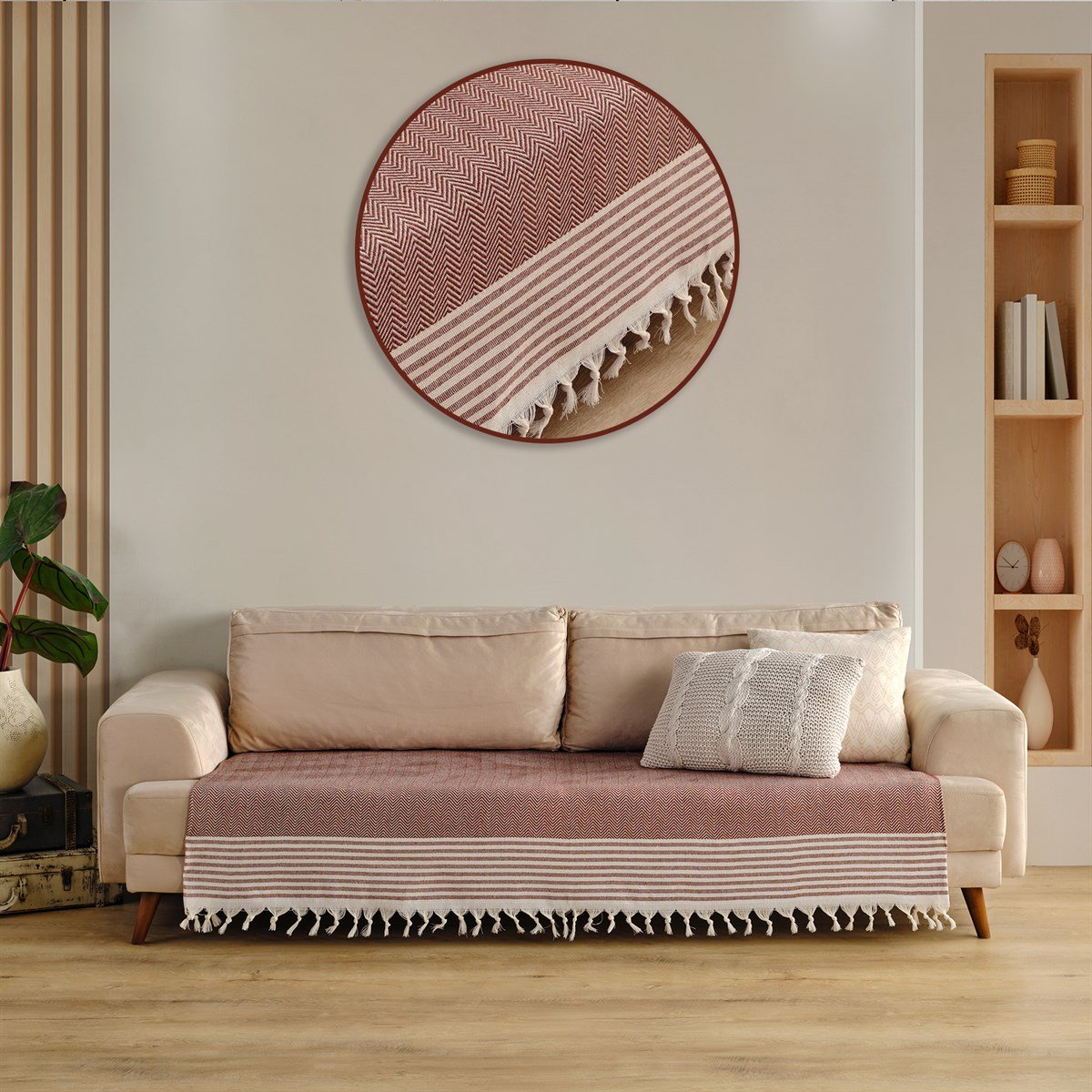 Vagonik Sofia Koltuk Örtüsü 115x200 cm Bordo