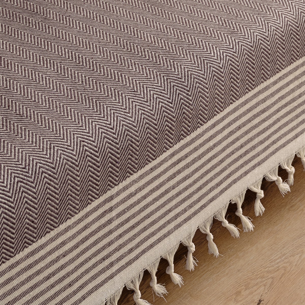 Vagonik Sofia Koltuk Örtüsü 115x200 cm Koyu Kahve