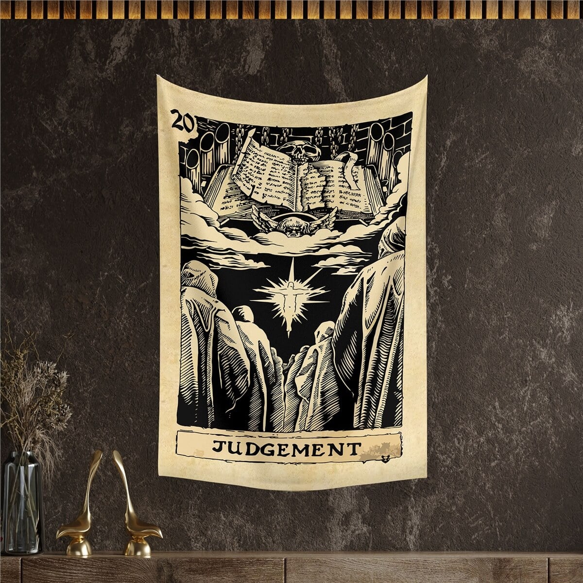 Vagonik Tarot Kartı Judgement Duvar Örtüsü Halısı 140x100 Cm-70x100 Cm