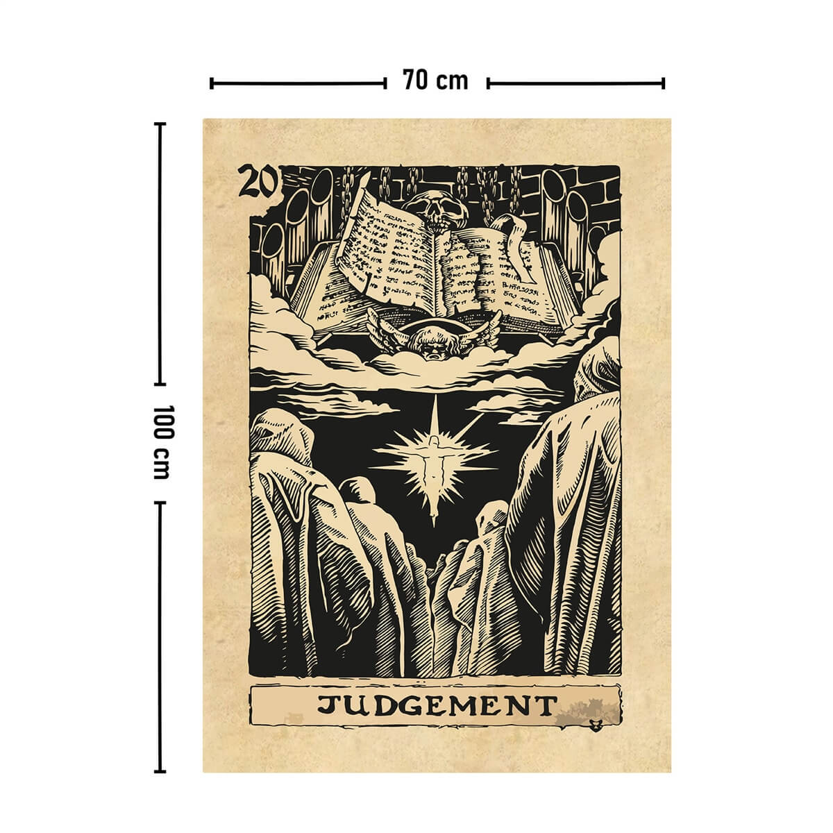 Vagonik Tarot Kartı Judgement Duvar Örtüsü Halısı 140x100 Cm-70x100 Cm