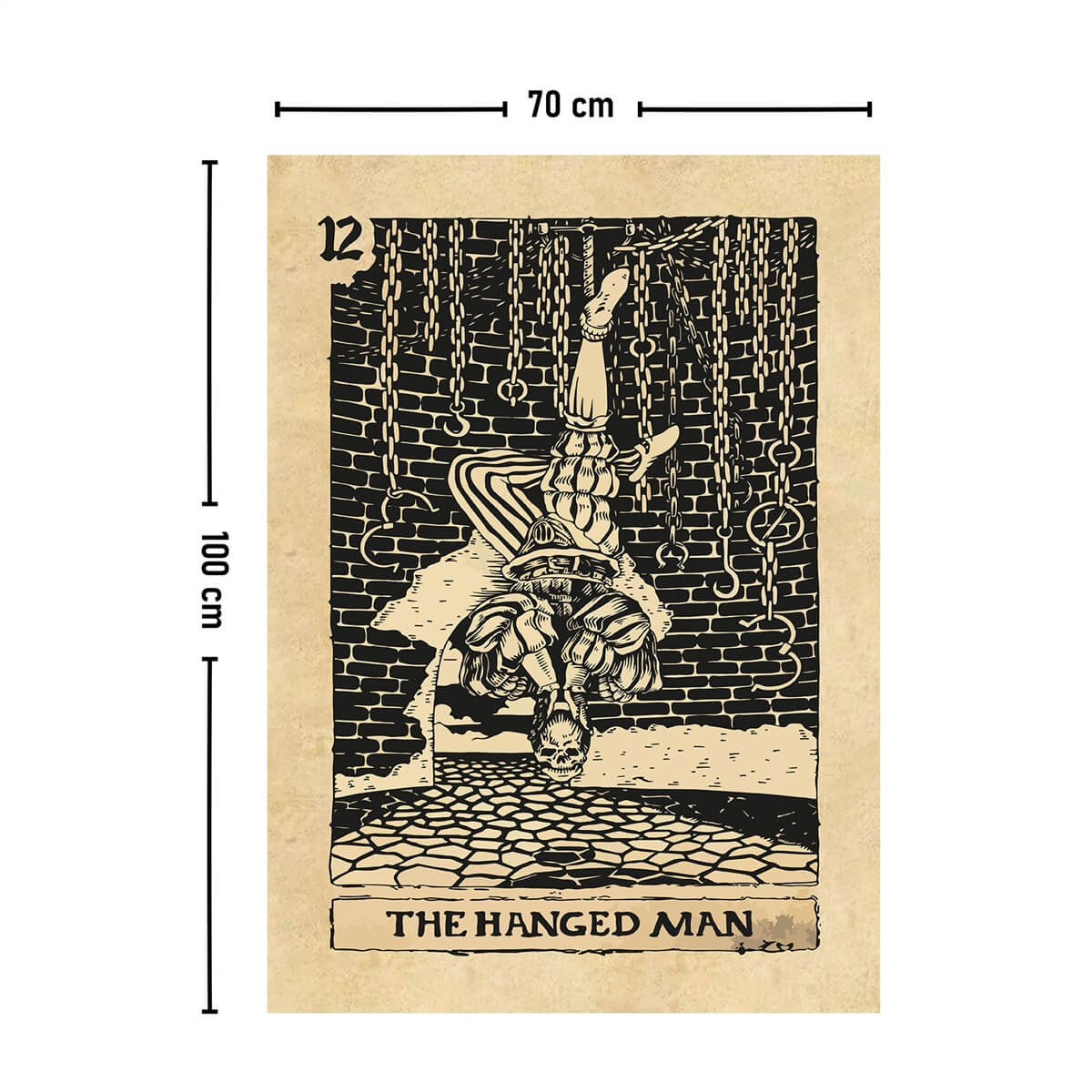 Vagonik Tarot Kartı The Hanged Man Duvar Örtüsü Halısı 140x100 Cm-70x100 Cm