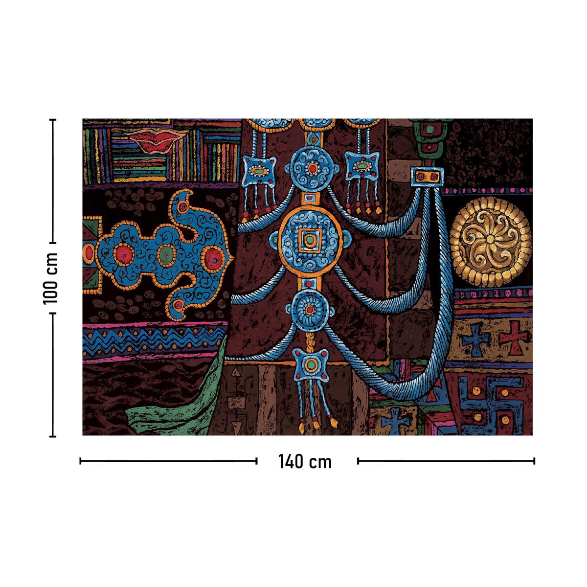 Vagonik Tibet Etnik Desen Budist Thangka Ve Mandala Bohem Duvar Örtüsü Halısı 140x100 Cm-70x100 Cm