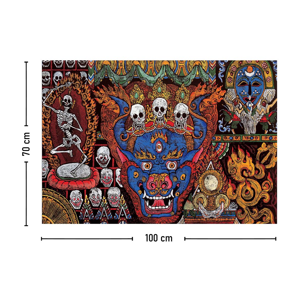 Vagonik Tibet Etnik Desen Budist Thangka Ve Mandala Bohem Duvar Örtüsü Halısı 140x100 Cm-70x100 Cm