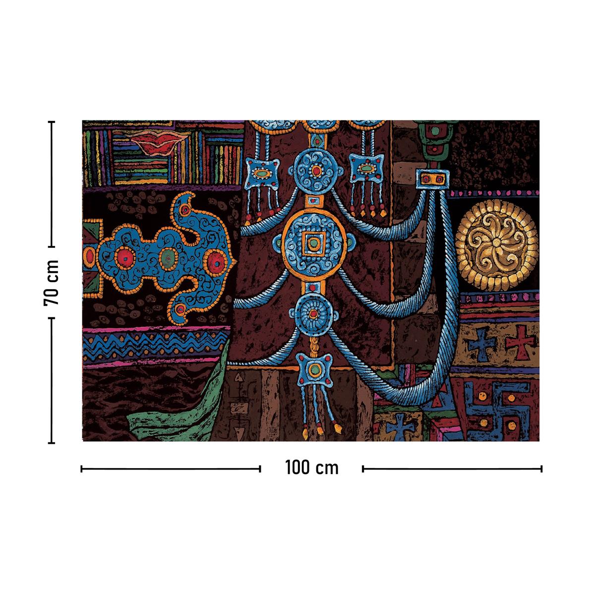 Vagonik Tibet Etnik Desen Budist Thangka Ve Mandala Bohem Duvar Örtüsü Halısı 140x100 Cm-70x100 Cm