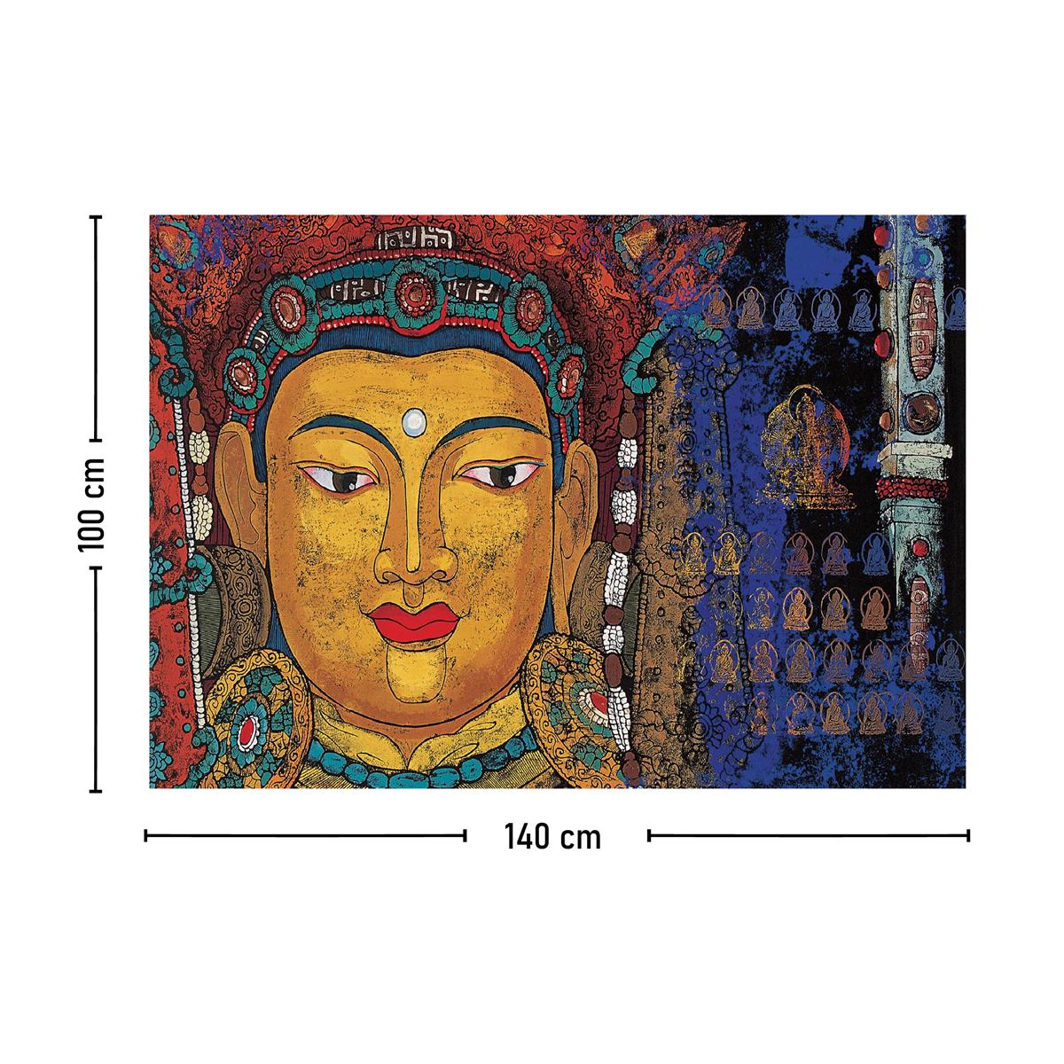 Vagonik Tibet Etnik Desen Budist Thangka Ve Mandala Bohem Duvar Örtüsü Halısı 140x100 Cm-70x100 Cm