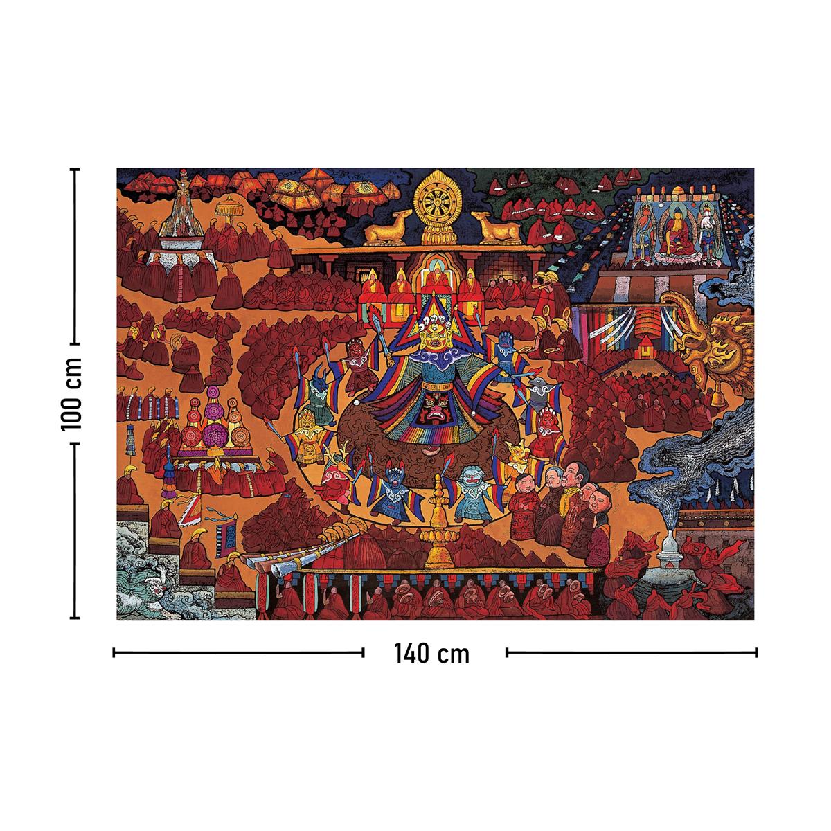 Vagonik Tibet Etnik Desen Budist Thangka Ve Mandala Bohem Duvar Örtüsü Halısı 140x100 Cm-70x100 Cm