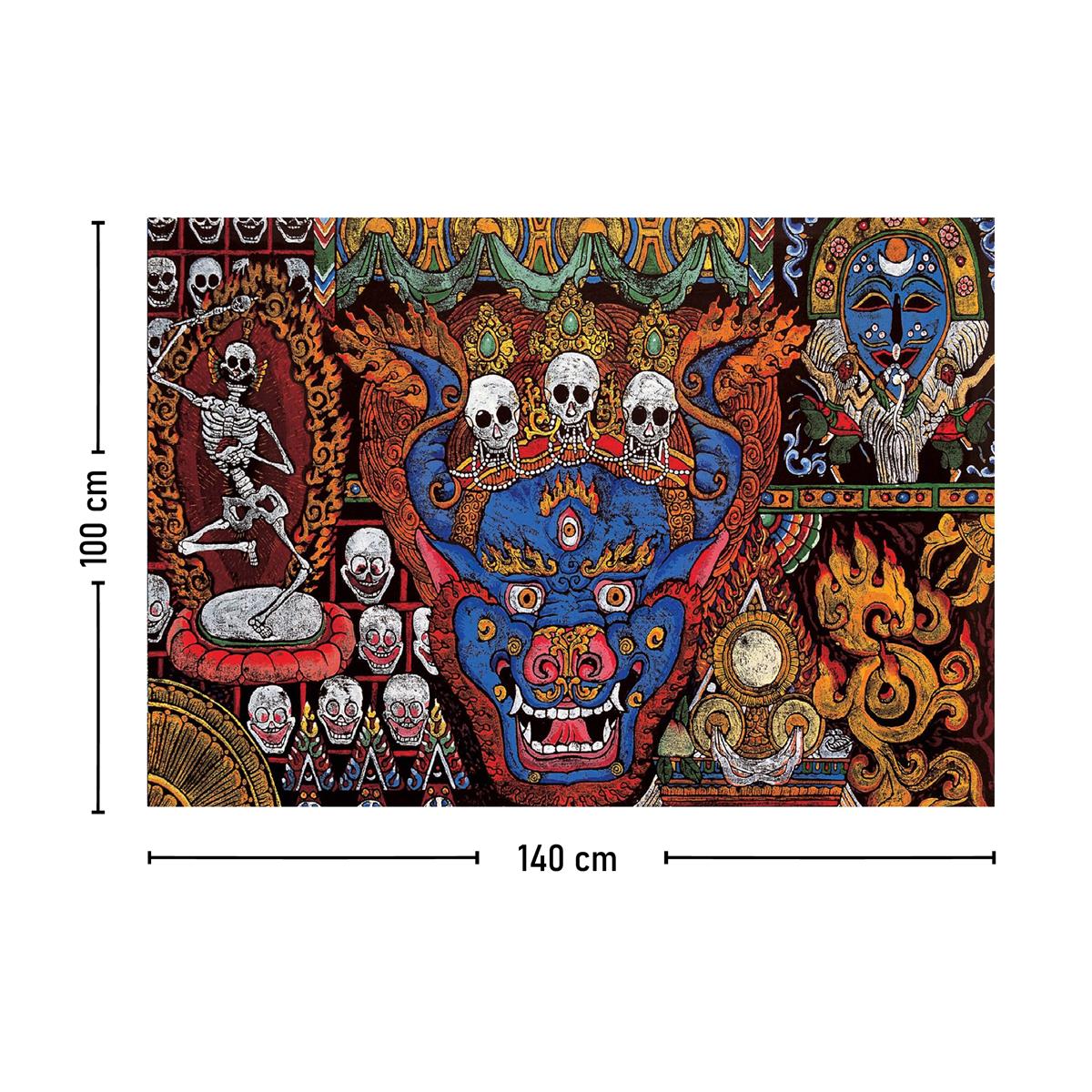 Vagonik Tibet Etnik Desen Budist Thangka Ve Mandala Bohem Duvar Örtüsü Halısı 140x100 Cm-70x100 Cm