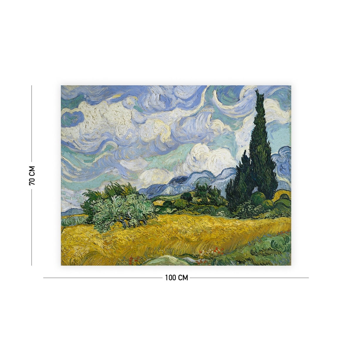 Vagonik Van Gogh İris Süsen Çiçeği Duvar Örtüsü Halısı 140 X 100 Cm