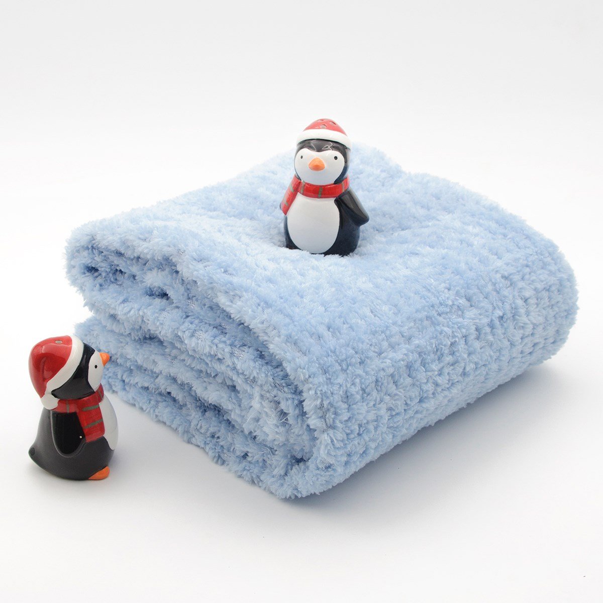 Vagonik Yummy Wellsoft Mavi Bebek Battaniyesi Örtüsü 80x80 cm