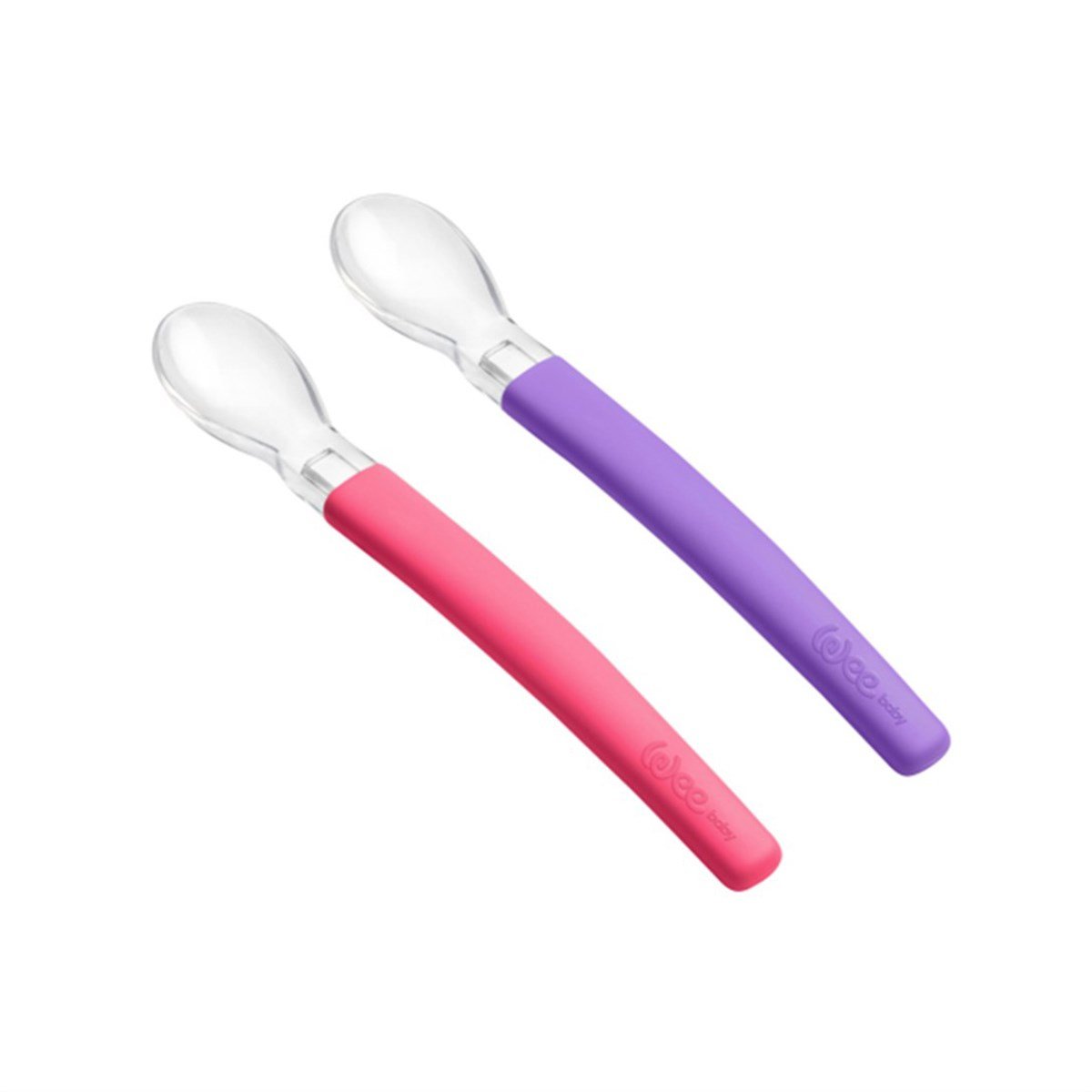 Wee Baby 122 Silikon Uçlu Mama Kaşığı Pembe (2'li)