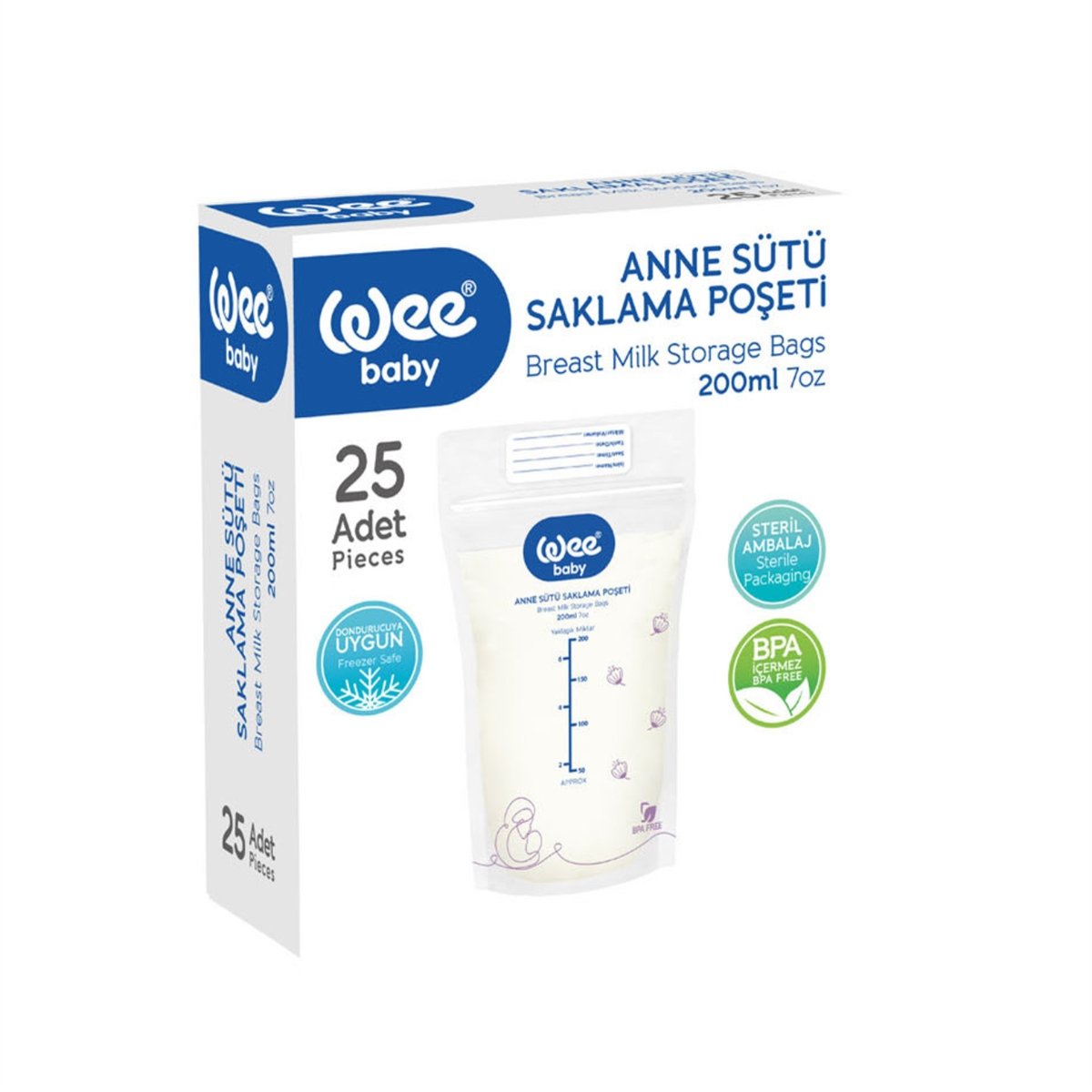 Wee Baby Anne Sütü Saklama Poşeti
