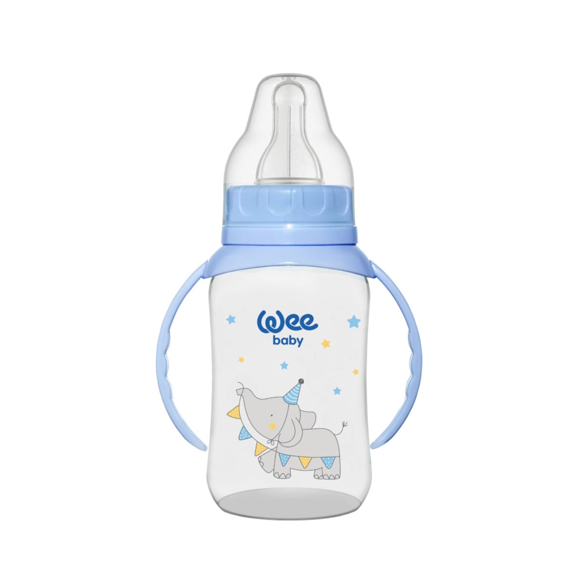 Wee Baby Klasik Kulplu PP Biberon 150 ml-Mavi