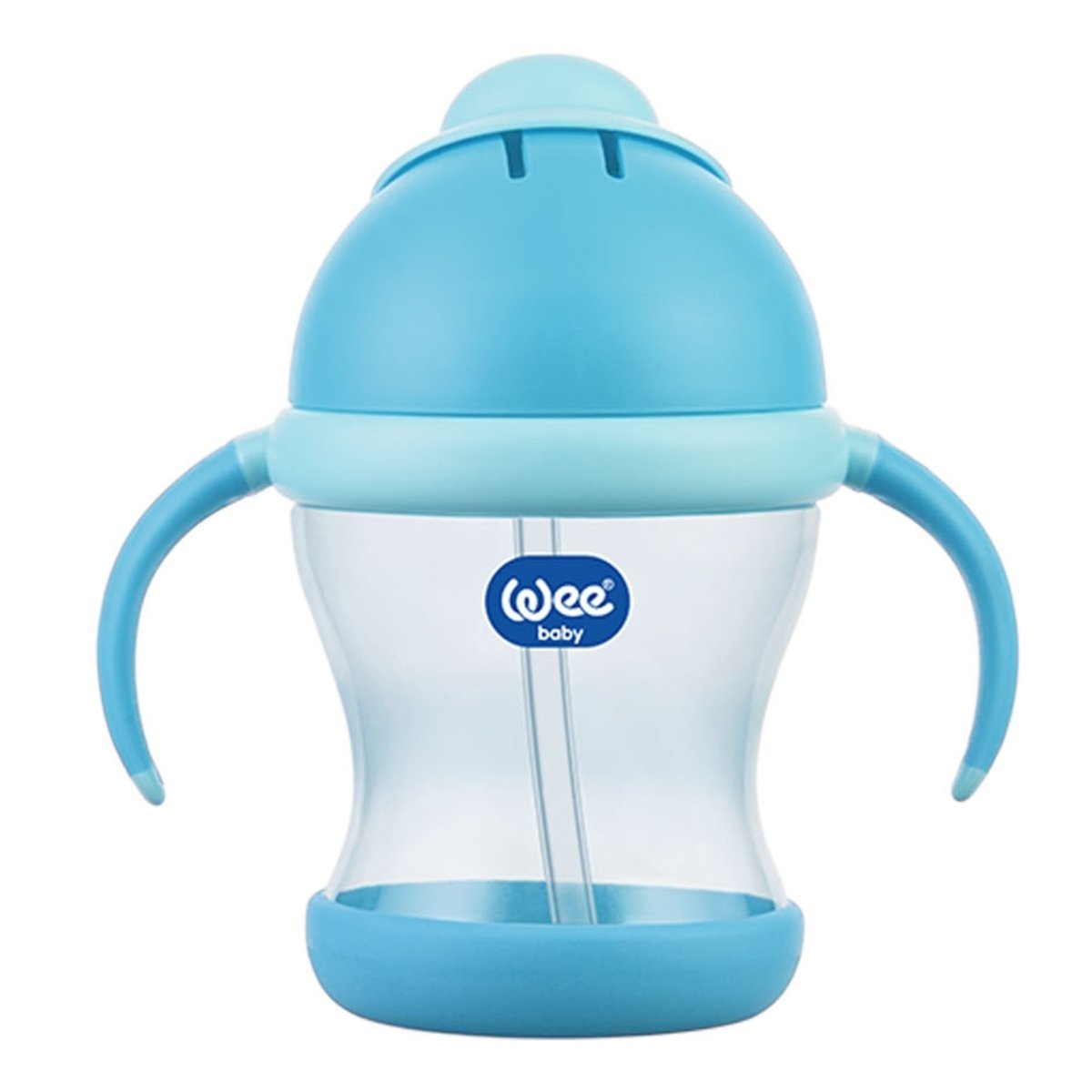 Wee Baby Kulplu Pipetli Bardak 200 ml Mavi