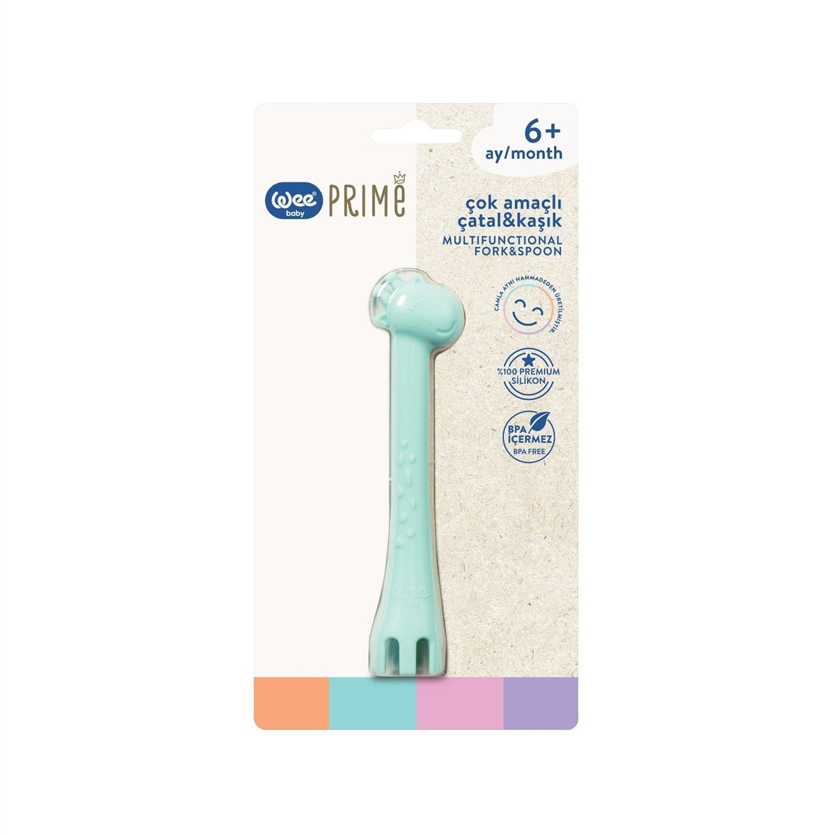 Wee Baby Prime Çok Amaçlı Çatal & Kaşık Mavi