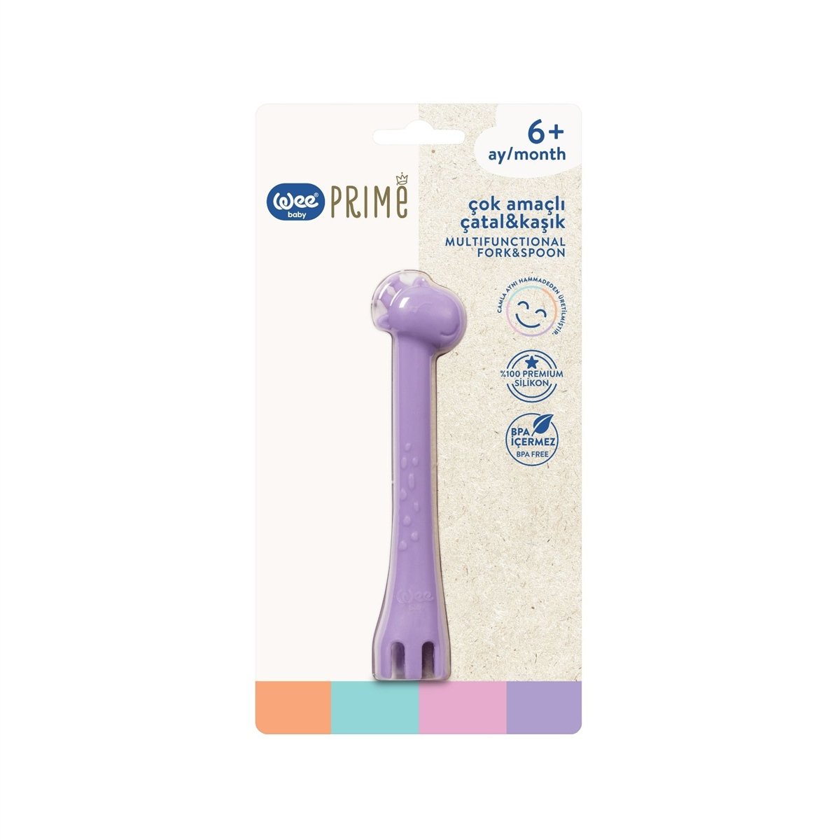 Wee Baby Prime Çok Amaçlı Çatal & Kaşık Mor