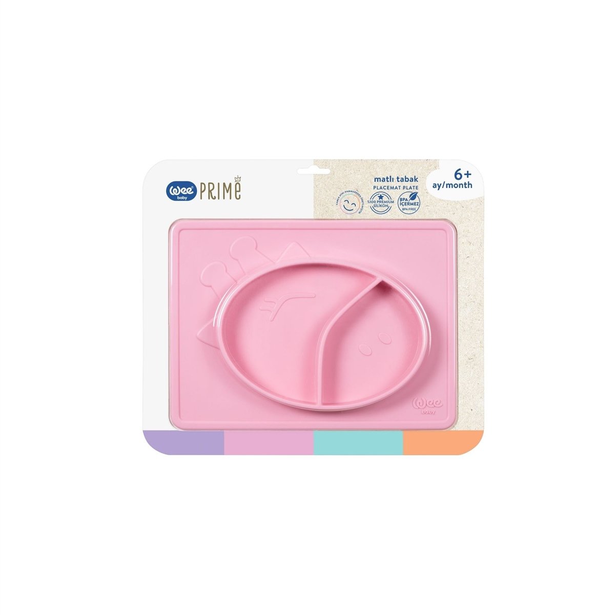 Wee Baby Prime Matlı Tabak Pembe