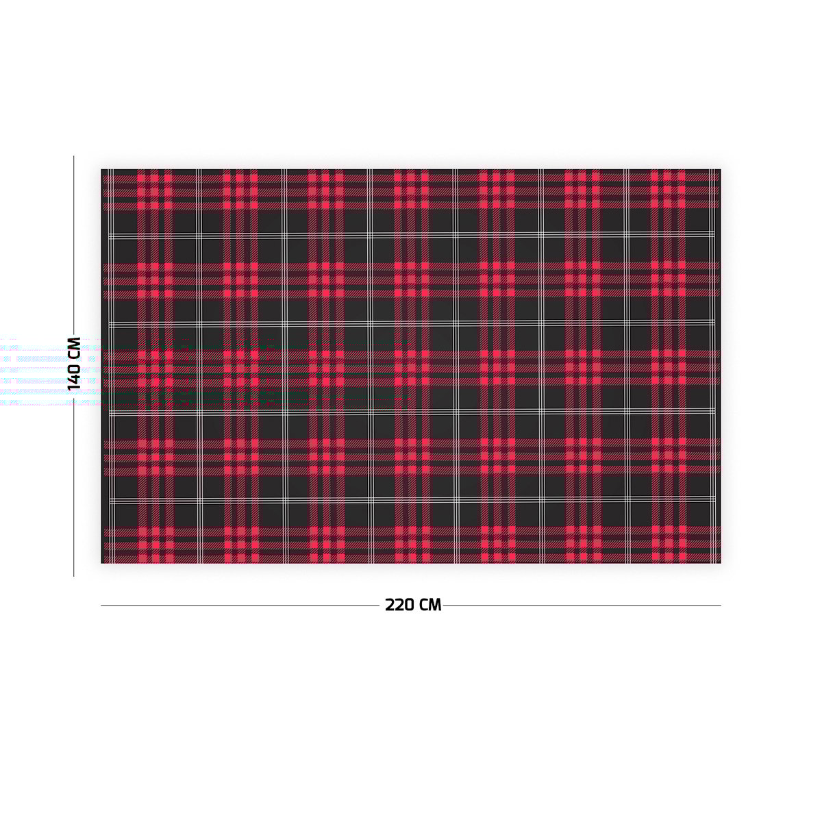 Yeşil Ekose Desenli Yılbaşı Masa Örtüsü