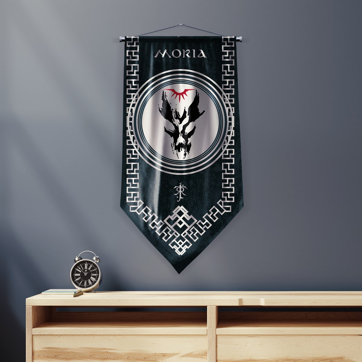 Yüzüklerin Efendisi Güç Yüzükleri Moria Krallığı Flama Bayrak 50x100