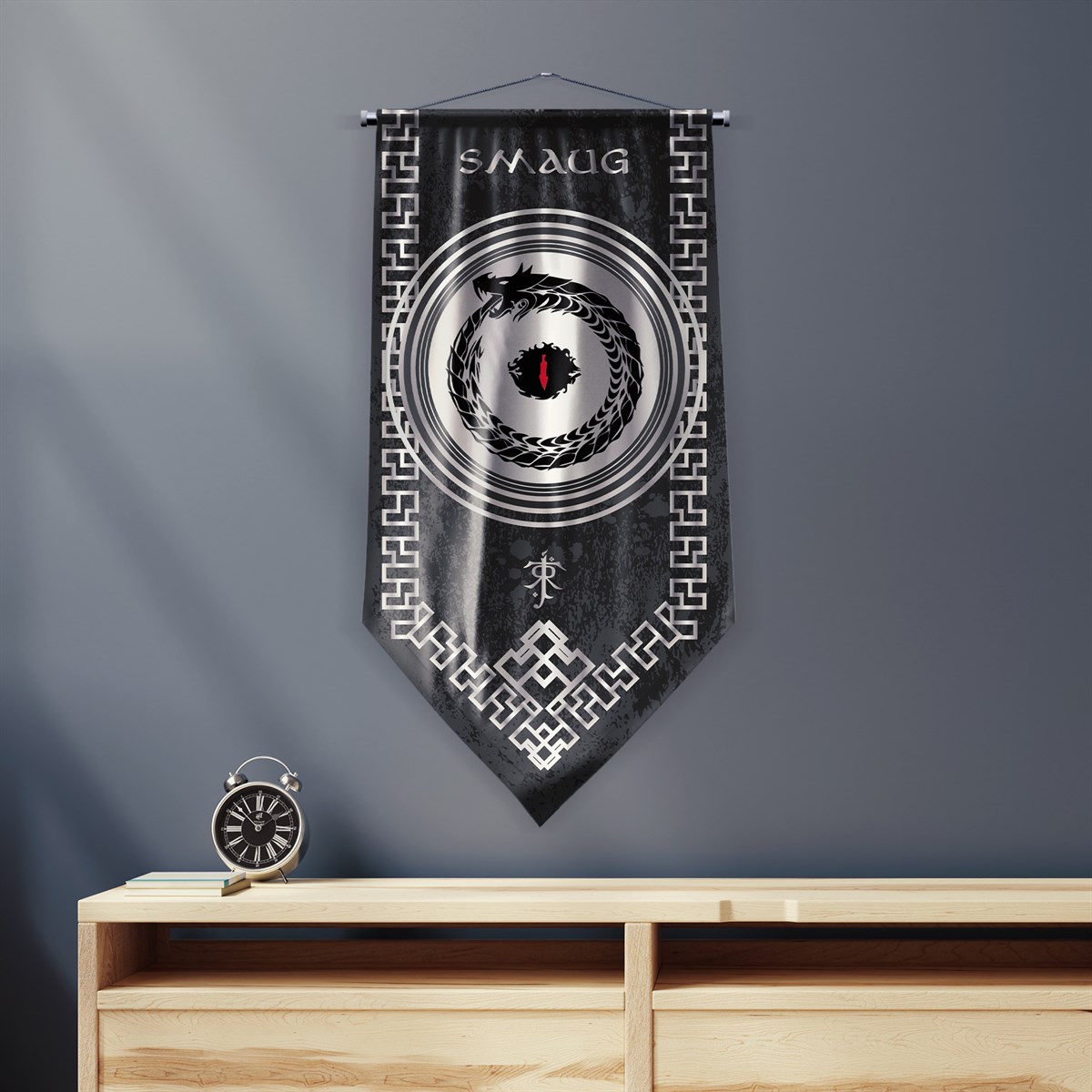 Yüzüklerin Efendisi Güç Yüzükleri Smaug Krallığı Flama Bayrak 50x100