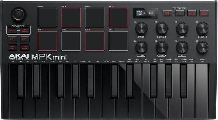 AKAI MPKMINI 3 Black Midi Klavye