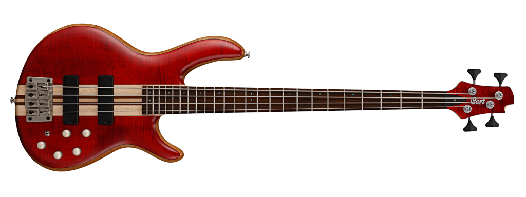 CORT A4 PLUS FMMH BLACK CHERRY BAS GİTAR