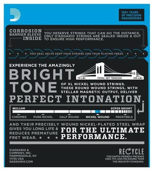 Daddario EXL110 XL Regular Light 10-46 Elektro Gitar Teli