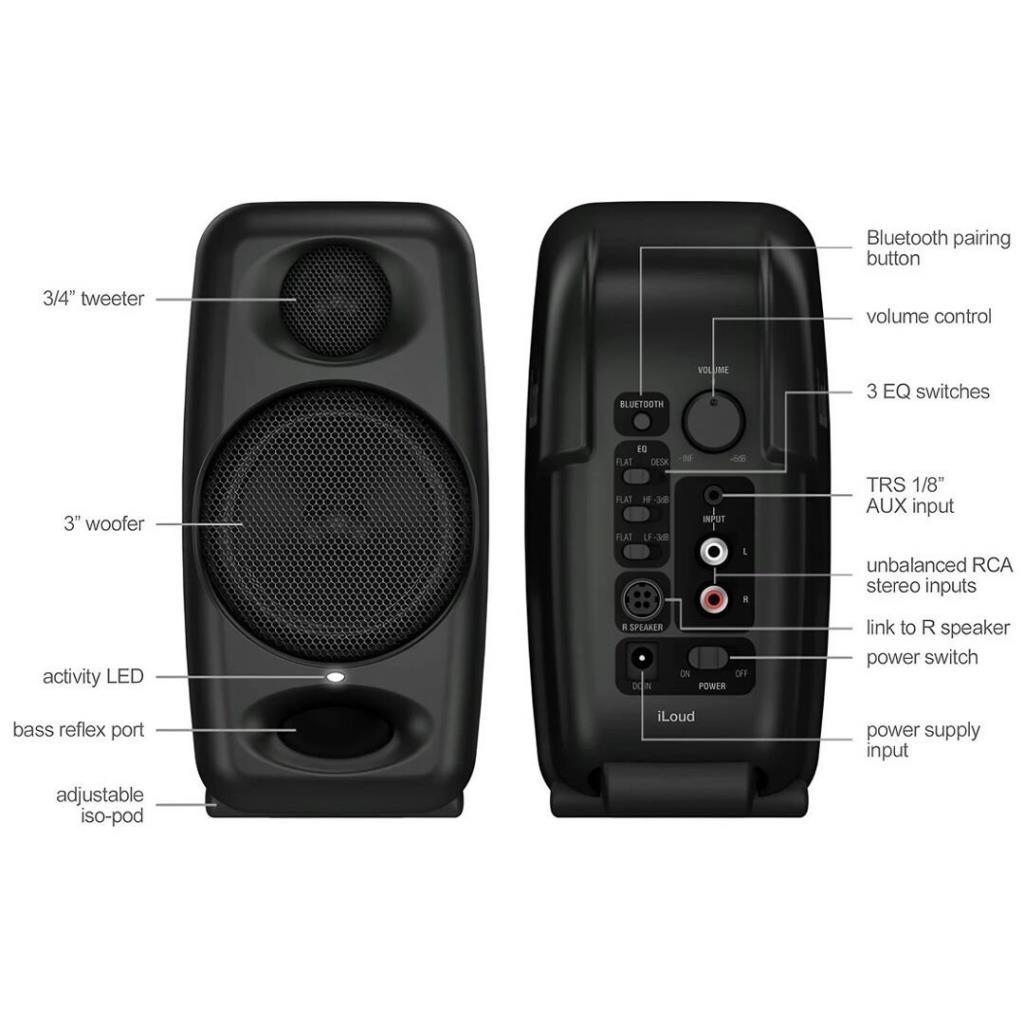 IK Multimedia iLoud Micro Monitor 50W Bluetooth Stüdy Monitörü (Çift)