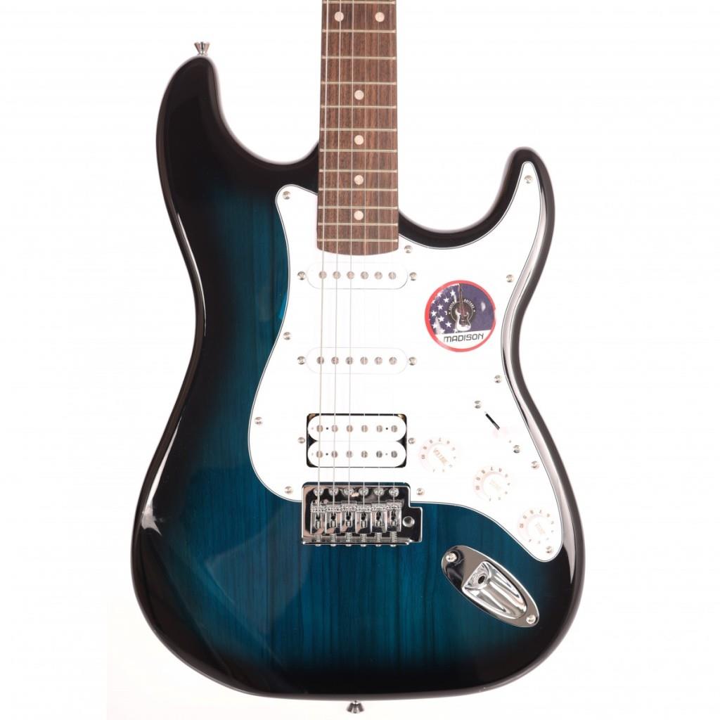 Madison MEG-2BLS Blue Burst Elektro Gitar (KILIF+PENA)
