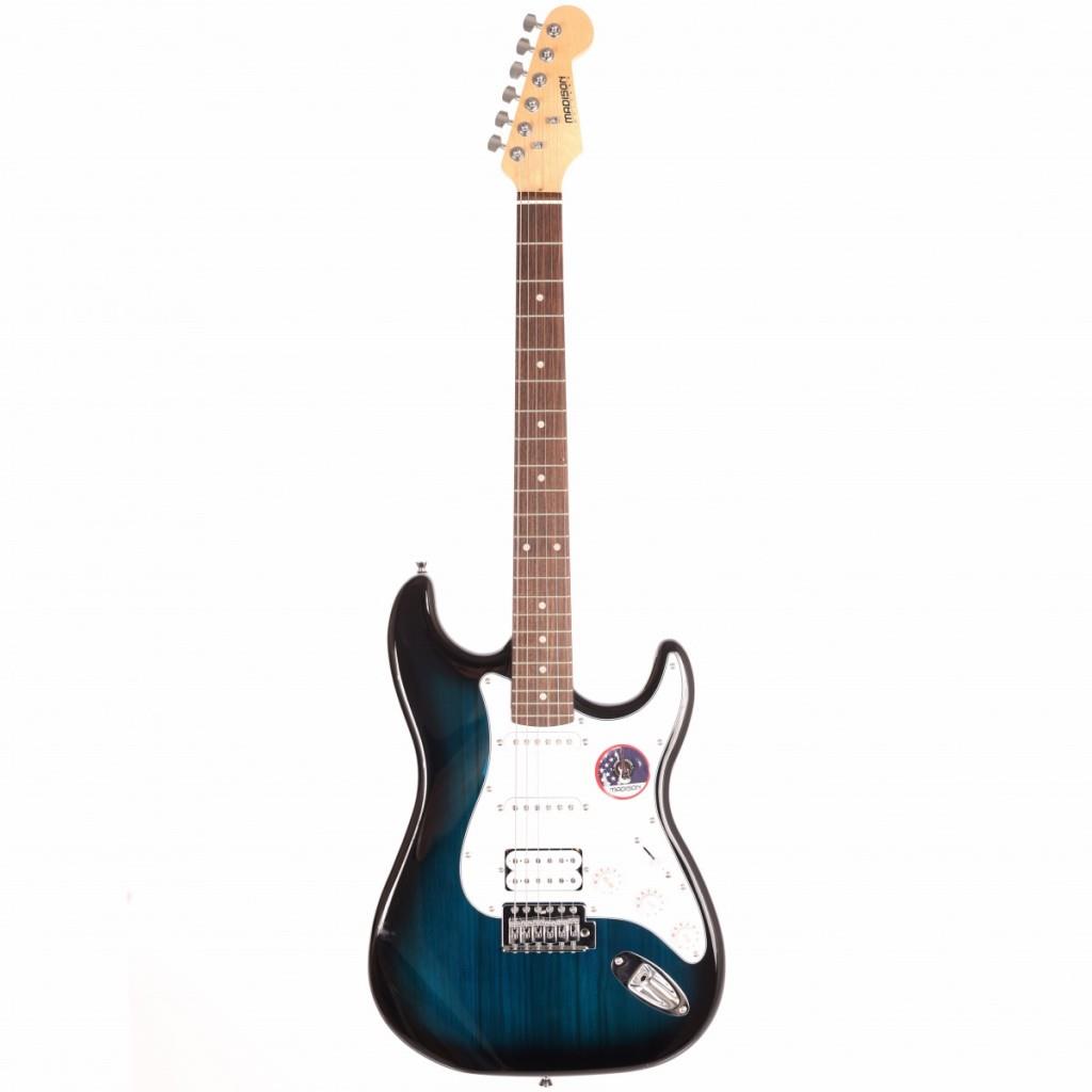 Madison MEG-2BLS Blue Burst Elektro Gitar (KILIF+PENA)