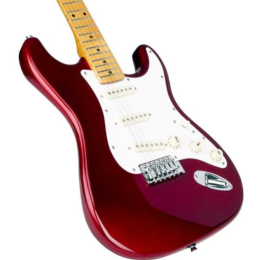 SX SST57+ Stratocaster Elektro Gitar (Candy Apple Red)
