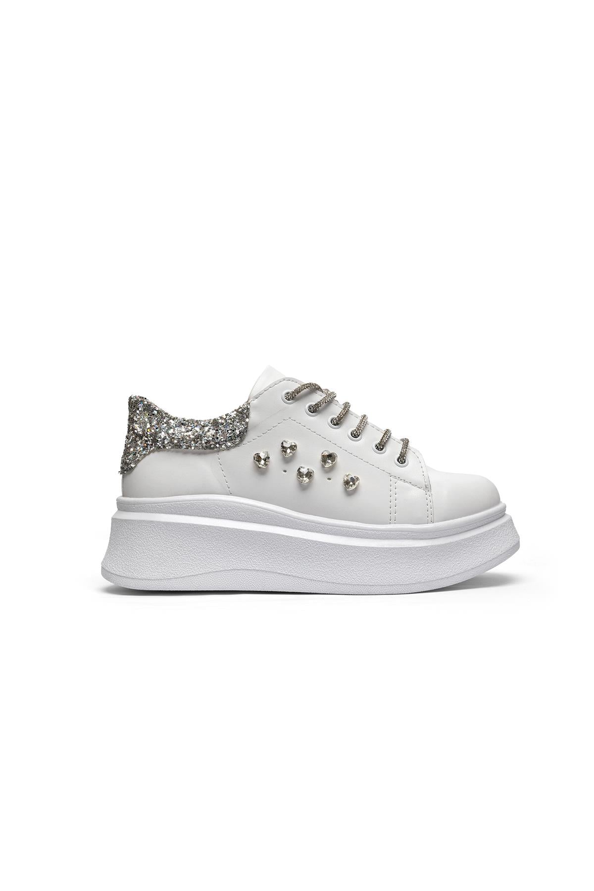 Barbara Sparkle Sneakers Beyaz
