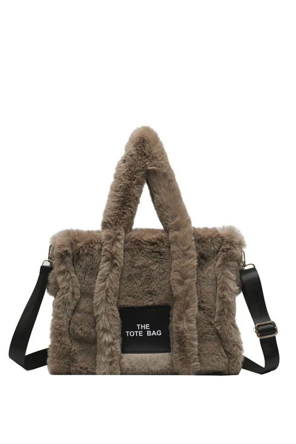 Peluş Vizon Tote Bag