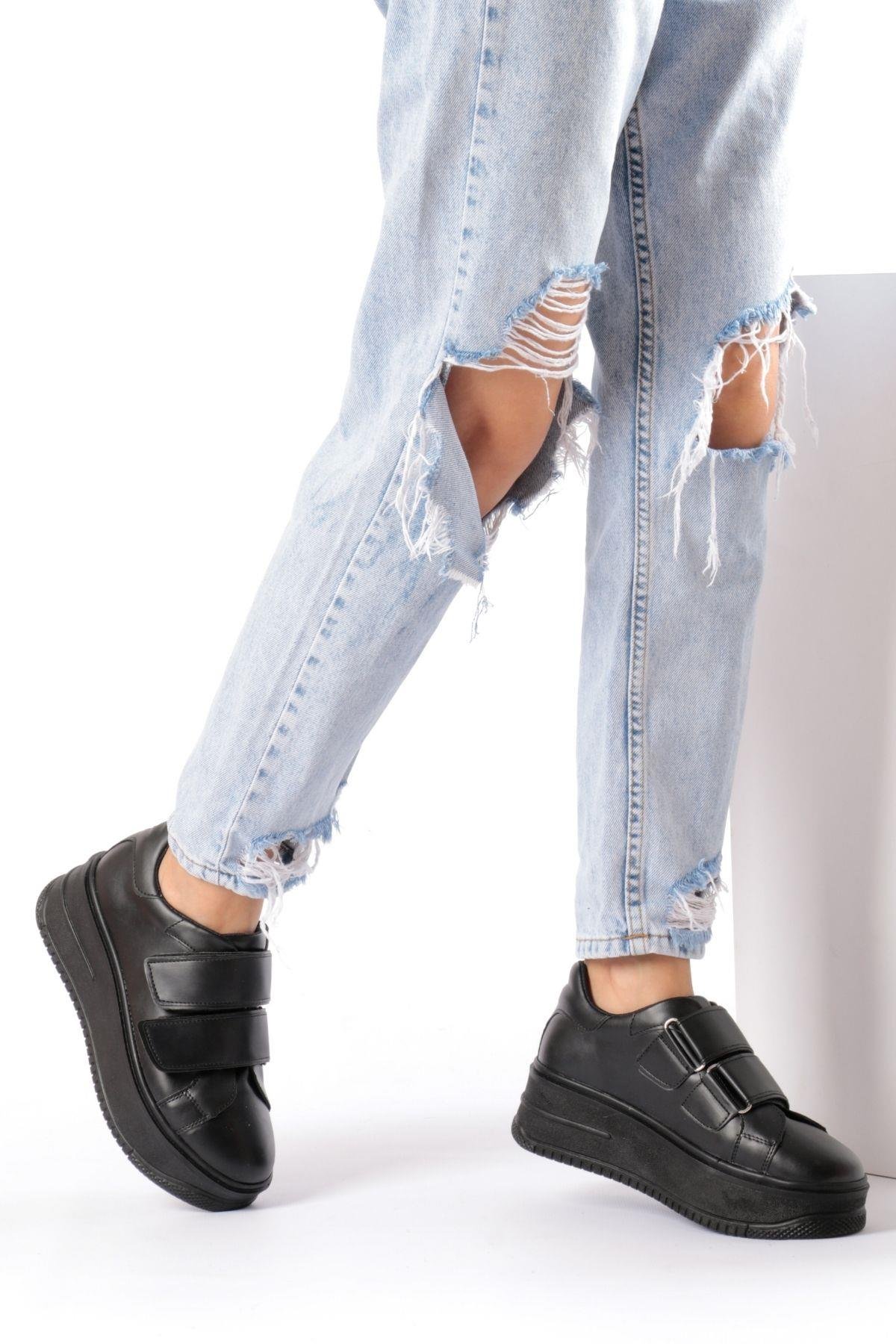 PLATFORM TABAN SİYAH SNEAKERS