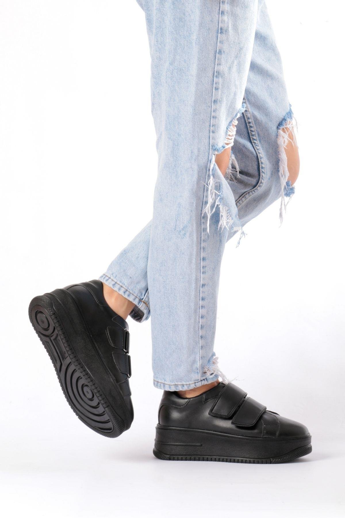 PLATFORM TABAN SİYAH SNEAKERS