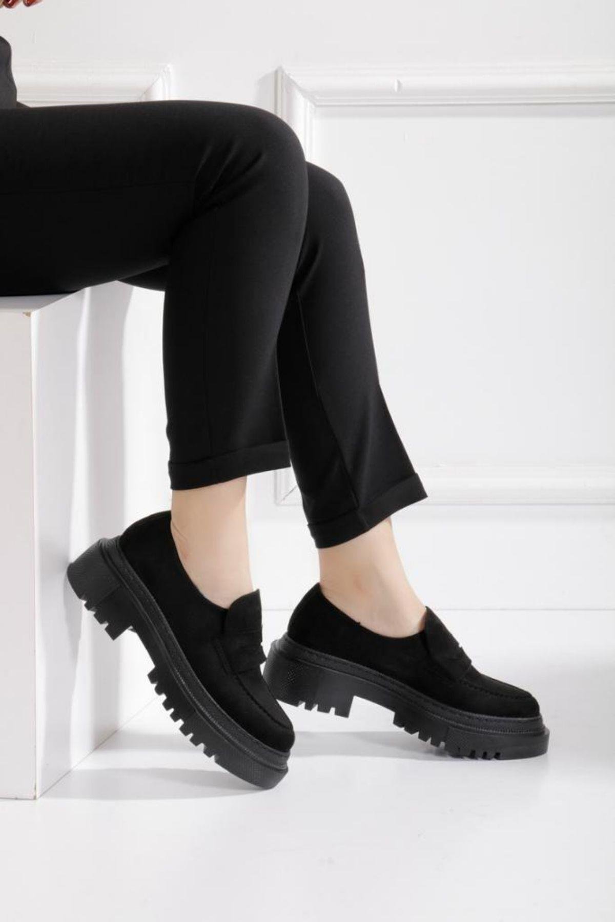 SIYAH SUET LOAFER