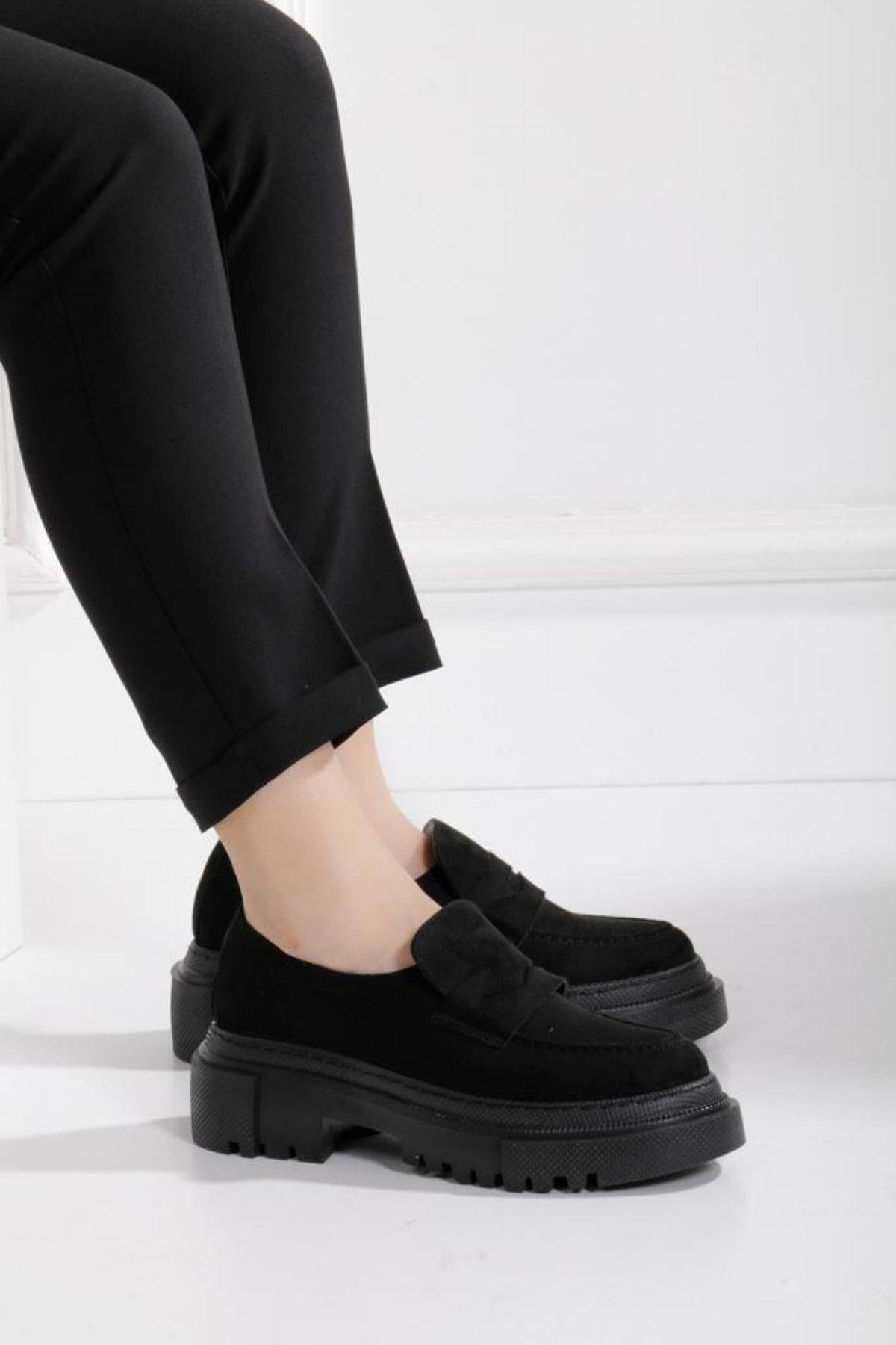 SIYAH SUET LOAFER